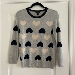 J.Crew heart light weight sweater woman’s